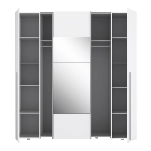 Szafa z lustrem 200 cm Biała